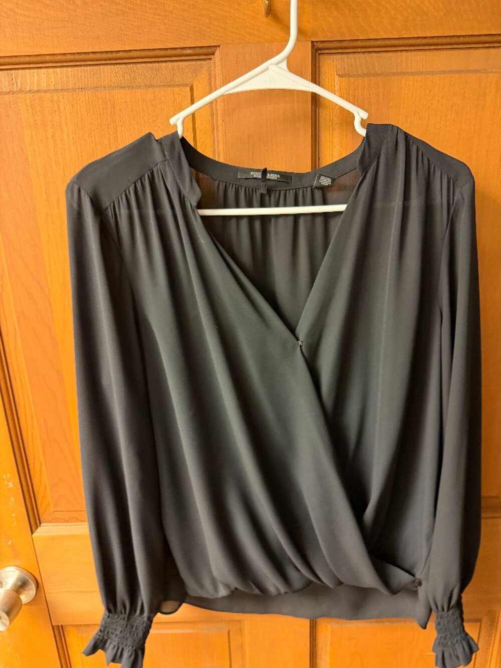 Scotch & Soda Women's Black Long Sleeve Blouse/Top Size Medium In Great Shape!!